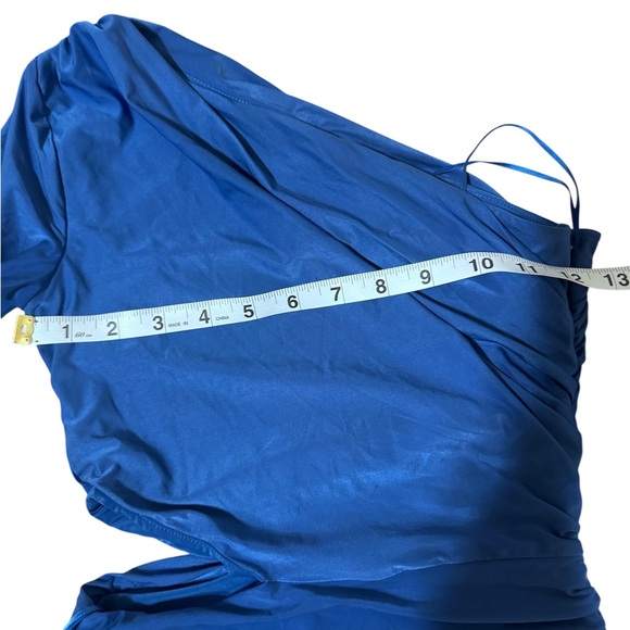 Abercrombie & Fitch Vibrant Blue One-Shoulder Dress - Picture 9 of 9